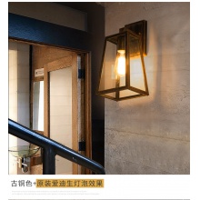 美式壁灯LED室外防水简约复古灯餐厅门廊过道家用大门墙壁灯