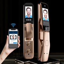 全自动智能锁防盗门带摄像头电子锁监控抓拍3D人脸识别刷脸指纹锁