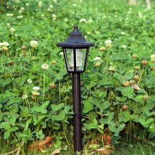 AMAZON太阳能小六角插地灯户外庭院花园灯装饰射灯宫型草坪灯