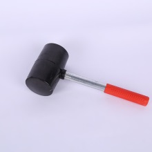 厂家直销鹿工工具钢管柄橡胶锤 黑色橡皮锤 地板锤 防震安装锤