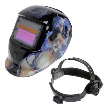 头戴式全自动变光电焊防护面罩 外贸款隔热焊接工头盔氩弧焊面罩
