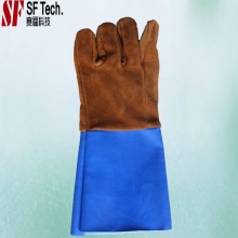 隔热耐磨劳保防护手套加长电焊手套革脖一层牛皮电焊防护手套